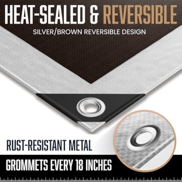 Heavy Duty Tarp 6x8 - Waterproof and Durable