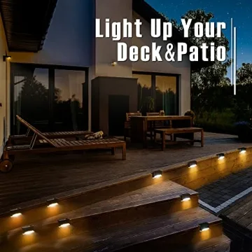 GIGALUMI LED Solar Deck Lights - 16 Pack for Outdoor Spaces