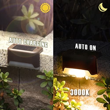 GIGALUMI LED Solar Deck Lights - 16 Pack for Outdoor Spaces