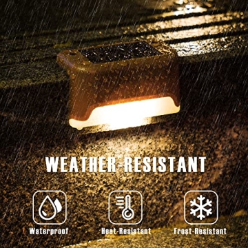 GIGALUMI LED Solar Deck Lights - 16 Pack for Outdoor Spaces