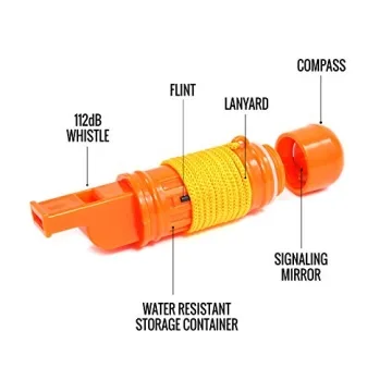SE 5-in-1 Survival Whistle for Outdoor Emergencies