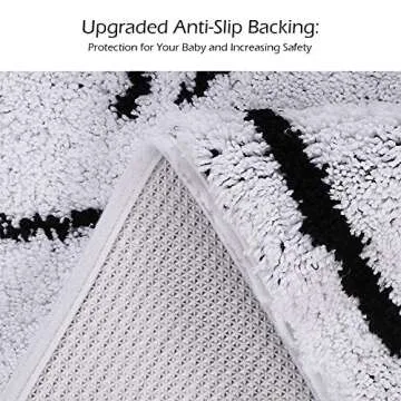 LIVEBOX Kids Play Mat,Hopscotch Area Rug Runner 2' x 5' Soft Plush Playroom Carpet Non-Slip Childrens Numbers Educational & Fun Throw Rugs for Bedroom Nursery Decor Best Shower Gift (White)