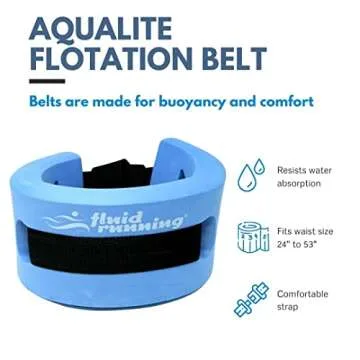Fluid Running System | Deep Water - 4 Audio Workouts Free with Your Flotation Belt & Waterproof Earbuds. App-Based, Coached Full Body Workout. for Injury Recovery, Weight Loss & General Fitness.