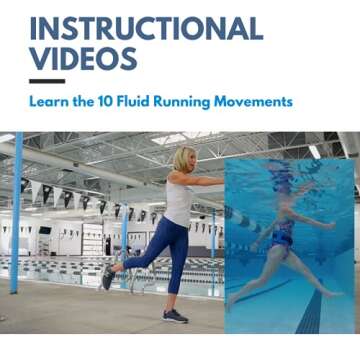 Fluid Running System | Deep Water - 4 Audio Workouts Free with Your Flotation Belt & Waterproof Earbuds. App-Based, Coached Full Body Workout. for Injury Recovery, Weight Loss & General Fitness.