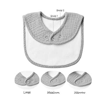 Konssy Muslin Baby Bibs 8 Pack Baby Bandana Drool Bibs Cotton for Unisex Boys Girls, 8 Solid Colors ...