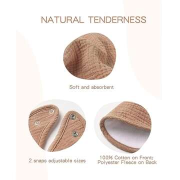 Konssy Muslin Baby Bibs 8 Pack Baby Bandana Drool Bibs Cotton for Unisex Boys Girls, 8 Solid Colors Set for Teething Drooling