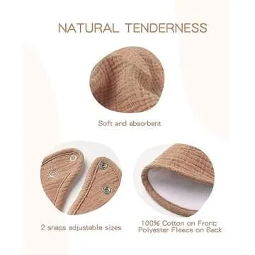 Konssy Muslin Baby Bibs 8 Pack Baby Bandana Drool Bibs Cotton for Unisex Boys Girls, 8 Solid Colors Set for Teething Drooling