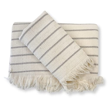 Loomia Turkish Bath and Hand Towel Set - Luxurious Cotton