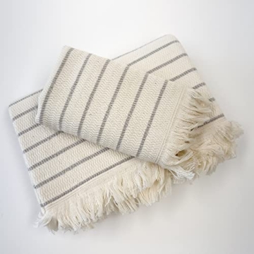 Loomia Turkish Bath and Hand Towel Set - Luxurious Cotton