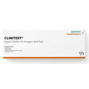 CLINITEST Rapid COVID-19 Antigen Self-Test, 1 Pack, 5 Tests Total, Test results in 15 minutes, FDA E...