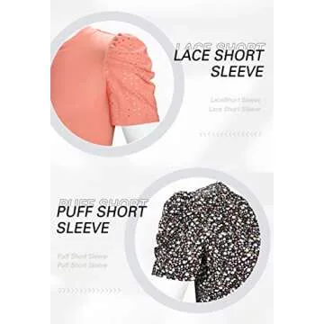 Ivicoer Women's Summer Tops - Stylish Puff Sleeve T-Shirt