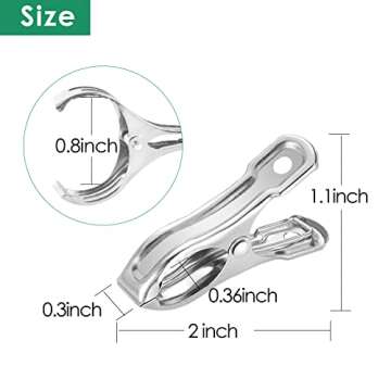 Samhopo 40 PCS Garden Clips, Greenhouse Clamps Made of Stainless Steel, Greenhouse Clips for Netting, Have a Strong Grip to Hold Down the Shade Cloth or Plant Cover on Garden Hoops