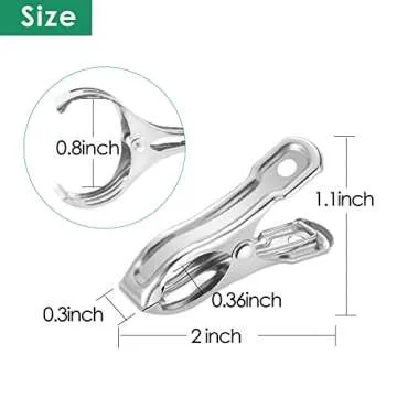 Samhopo 40 PCS Garden Clips, Greenhouse Clamps Made of Stainless Steel, Greenhouse Clips for Netting, Have a Strong Grip to Hold Down the Shade Cloth or Plant Cover on Garden Hoops