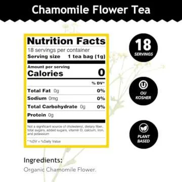 Buddha Teas Organic Chamomile Flower Tea - Soothing Herbal Delight