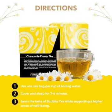 Buddha Teas Organic Chamomile Flower Tea - Soothing Herbal Delight
