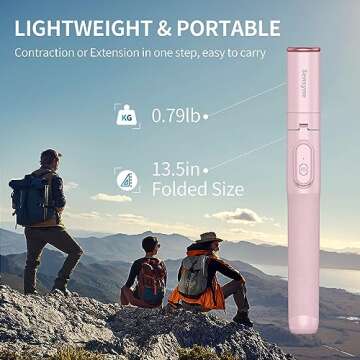 Sensyne 60" Phone Tripod, Lightweight All in One Selfie Stick Integrated with Wireless Remote Compatible with All Cell Phones for Selfie/Video Recording/Photo/Live Stream/Vlog