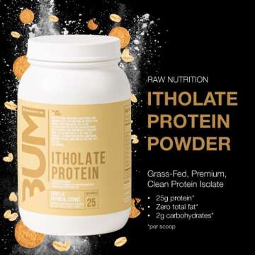 RAW Whey Isolate Protein Powder, Vanilla Oatmeal Cookie (CBUM Itholate Protein) - 100% Grass-Fed Spo...