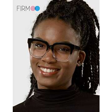 Firmoo Blue Light Blocking Glasses, Anti Eyestrain Anti Headache, Oversized Bagy Computer Glasses,No...