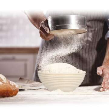 Bread Proofing Basket, Banneton Bread Proofing Basket Sourdough Proofing Basket Sourdough Bread Basket Proofer Bowl for Fermentation Bakery Homemade Making Tool Home Kitchen Baking (20 * 8CM)