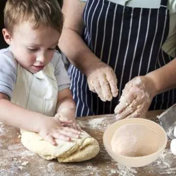 Bread Proofing Basket, Banneton Bread Proofing Basket Sourdough Proofing Basket Sourdough Bread Basket Proofer Bowl for Fermentation Bakery Homemade Making Tool Home Kitchen Baking (20 * 8CM)
