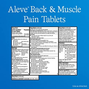 Aleve Back & Muscle Pain Relief Naproxen Sodium Tablets 250 Count