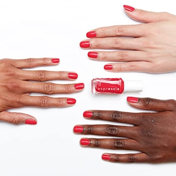Essie Quick Dry Vegan Nail Polish in Electric Coral-Red