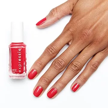 Essie Quick Dry Vegan Nail Polish in Electric Coral-Red