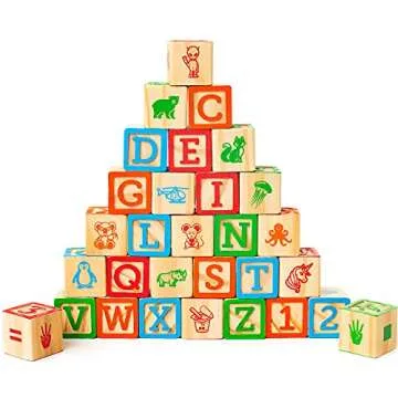Oaktown Large Stackable Wooden Blocks for Toddlers 1-3