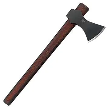 CRKT Freya Axe: Durable Two Handed Outdoor Axe made from 1055 Carbon Steel with Hickory Handle