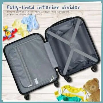 Coolife Kid’s Luggage Set 5 Piece Suitcase Set 16’’ Carry on Hardside Spinner Toddler Luggage Travel Rolling Luggage Girls Boys