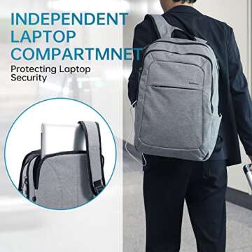 KOPACK 17-Inch Anti-Theft Laptop Backpack for Travel