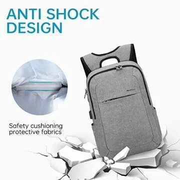 KOPACK 17-Inch Anti-Theft Laptop Backpack for Travel