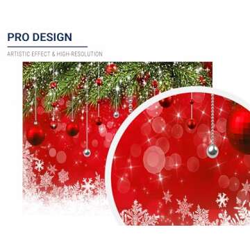 Allenjoy Snowflake Christmas Backdrop for Winter Events