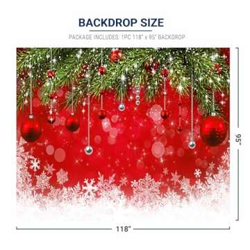 Allenjoy Snowflake Christmas Backdrop for Winter Events