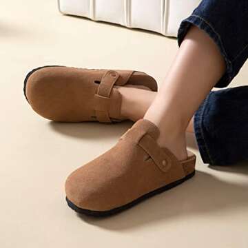 Boston Suede Clogs - Stylish Comfort for All Occasions
