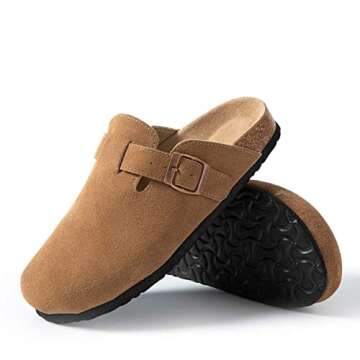 Boston Suede Clogs - Stylish Comfort for All Occasions