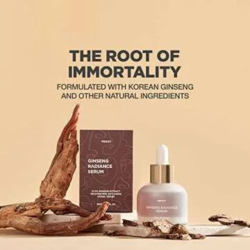 PROOT Ginseng Serum | Ginseng Serum with 52.5% Korean Ginseng Extract | Korean Ginseng Serum Formulated with Ginseng Extract, Hyaluronic Acid & WGF Complex-3 | Korean Ginseng Skin Care Technology