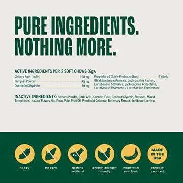 Furtify Probiotics for Dogs - Pet Probiotic & Gut Health Supplement with Prebiotics, Fiber, Chicory Root & Pumpkin I Diarrhea, Gut Flora & Digestive Support, 6 Strain Pre & Probiotic Dog Chews, 90 ct