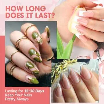 UNA GELLA Nail Glue for Press Ons 5ml 3Pcs Glue On Nails Press On Nail Glue Super Strong Adhesive 15...