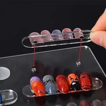 Guolich Nail Organizers and Storage 60 Lattice Nail Art Display Board Clear Acrylic Removable Magnet Adsorption Holder Shelves Display Rack Stand for Nail Art Mesa Para Manicura Profesional