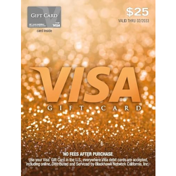 Visa $25 Gift Card - Perfect for Any Occasion (Plus $3.95 Fee)