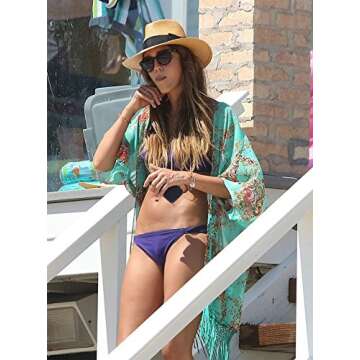 Yonala Summer Womens Beach Wear Cover up Swimwear Beachwear Bikini,One Size,Green