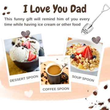 Funny Engraved Ice Cream Spoon for Dads Gift