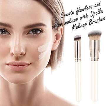 Dpolla Pro Foundation Brush & Concealer Brush Set for Flawless Looks