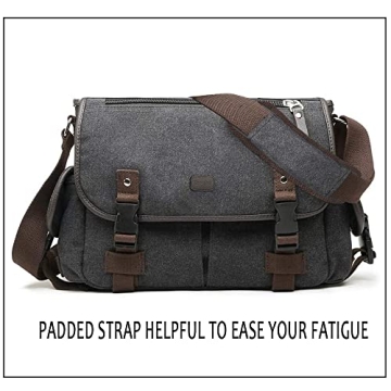 Vintage Canvas Messenger Bag for Men and Women