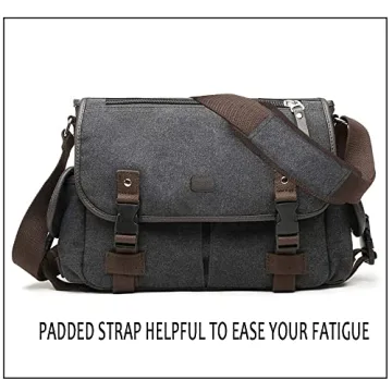 Vintage Canvas Messenger Bag for Men and Women