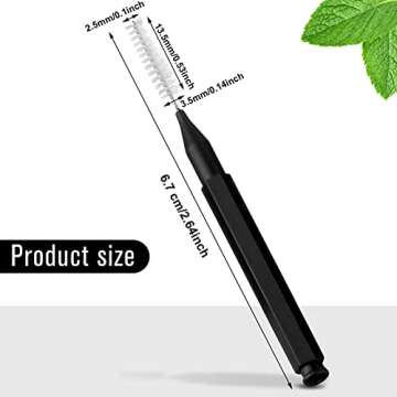 Patelai 100 Pieces Braces Brush for Cleaner Interdental Brush Toothpick Dental Tooth Flossing Head O...