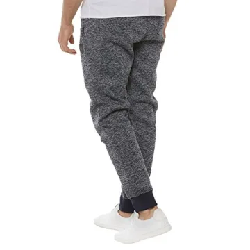 Southpole Men's Basic Marled Fleece Jogger Sweatpants