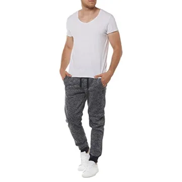 Southpole Men's Basic Marled Fleece Jogger Sweatpants