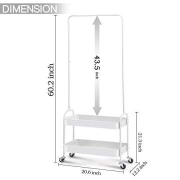 Versatile KINGRACK 2-in-1 Garment Rack with Baskets for Stylish Organization